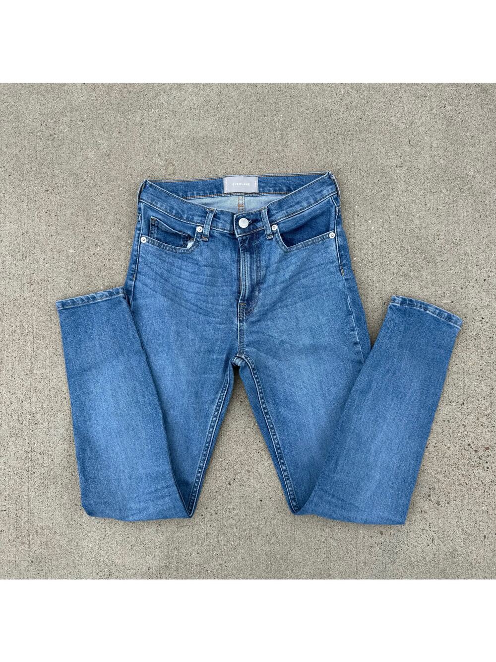 Everlane High Rise Skinny Blue Jeans 27 Regular